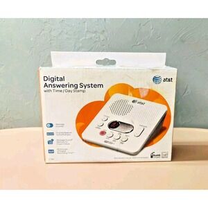 AT&T 1740 Digital Answering Machine System 60 Minutes Recording Time/Date Stamp